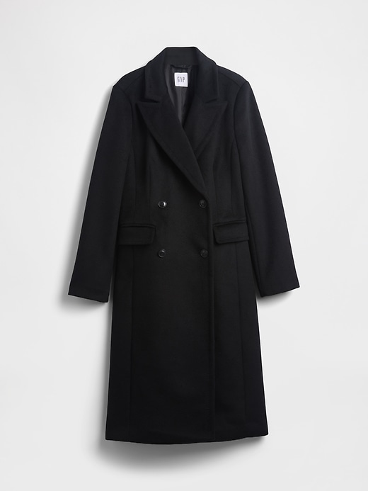 manteau chesterfield en laine mélangée
