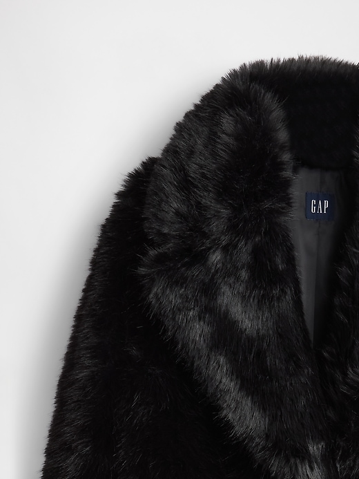 manteau long en fausse fourrure