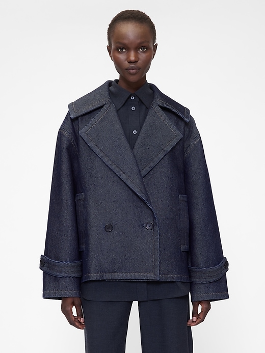 manteau cocon en denim gapstudio