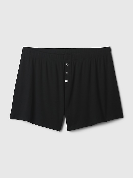 short de pyjama côtelé décontracté à mini côtes