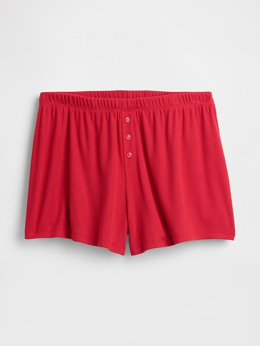 short de pyjama côtelé décontracté à mini côtes