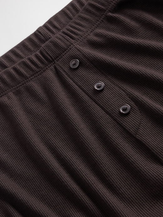 pantalon de pyjama à jambes larges en mini côtes