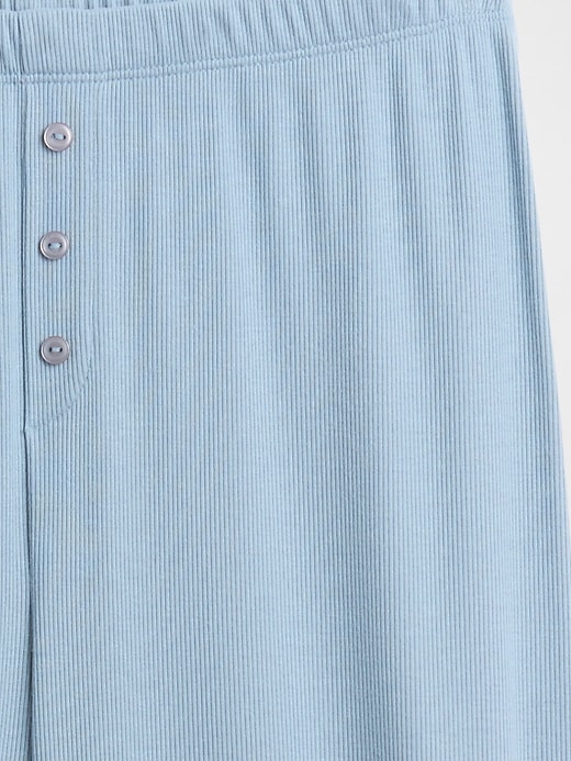 pantalon de pyjama à jambes larges en mini côtes