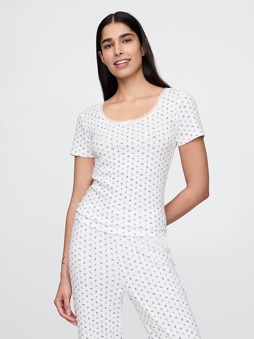 haut de pyjama à pois