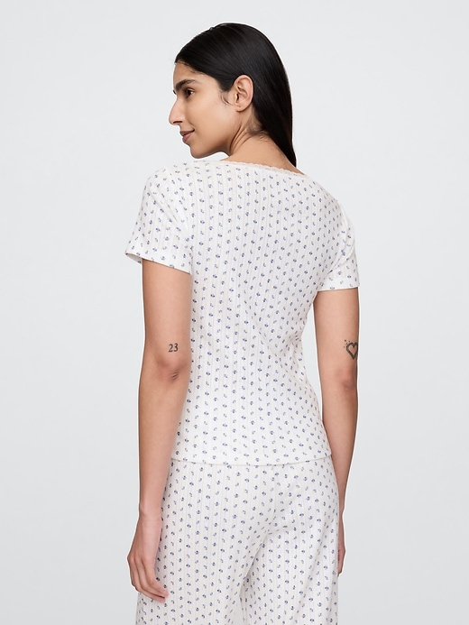haut de pyjama à pois