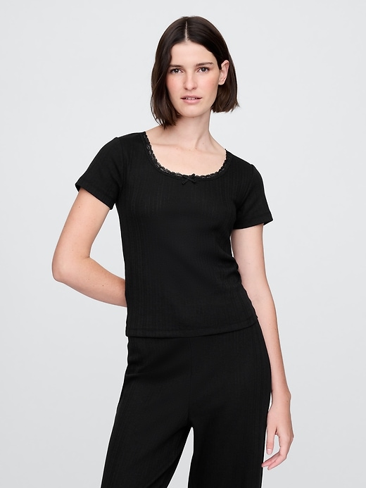 haut de pyjama à pois