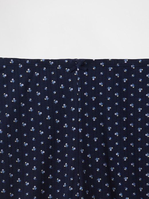 pantalon de pyjama court en maille ajourée