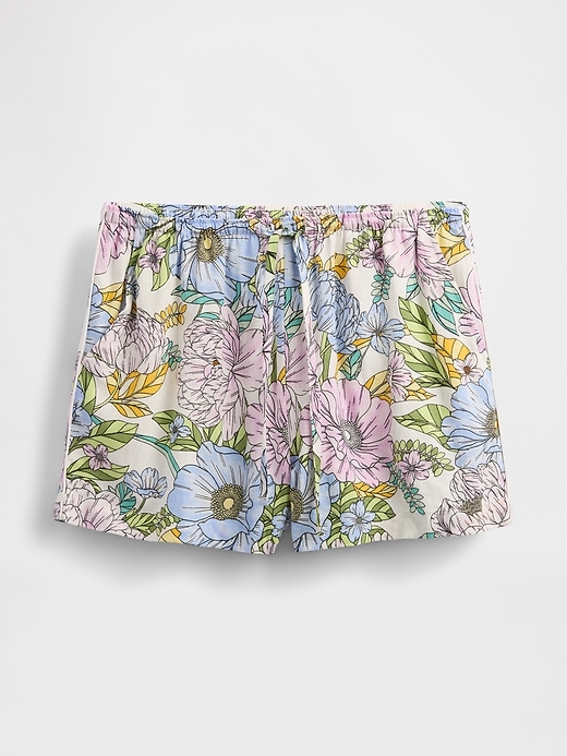 short de pyjama en lin mélangé