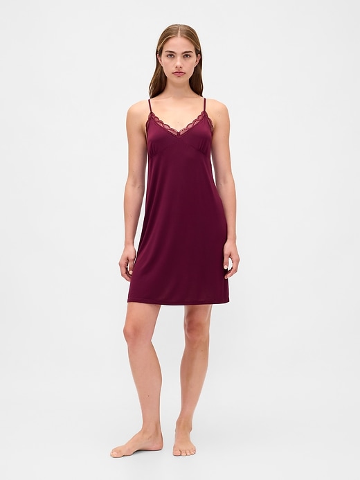 robe pyjama en dentelle modale