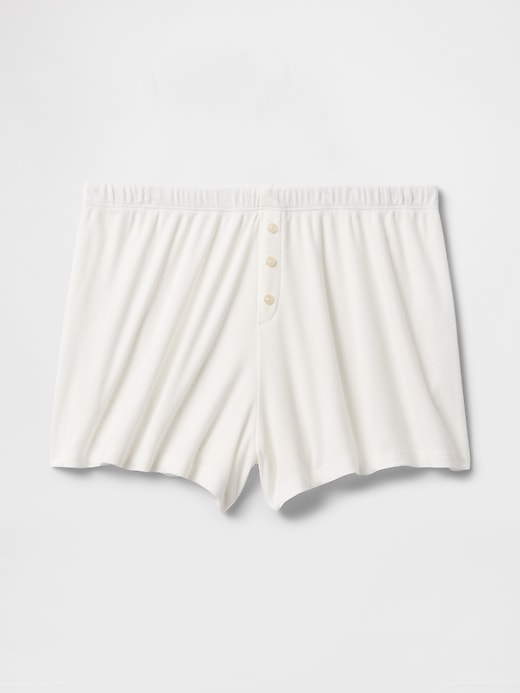 débardeur de pyjama mini côtelé en dentelle