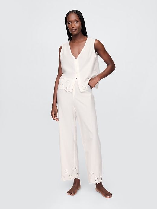 pantalon de pyjama à ourlet œillet