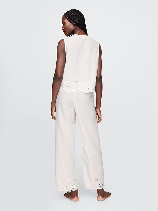 pantalon de pyjama à ourlet œillet