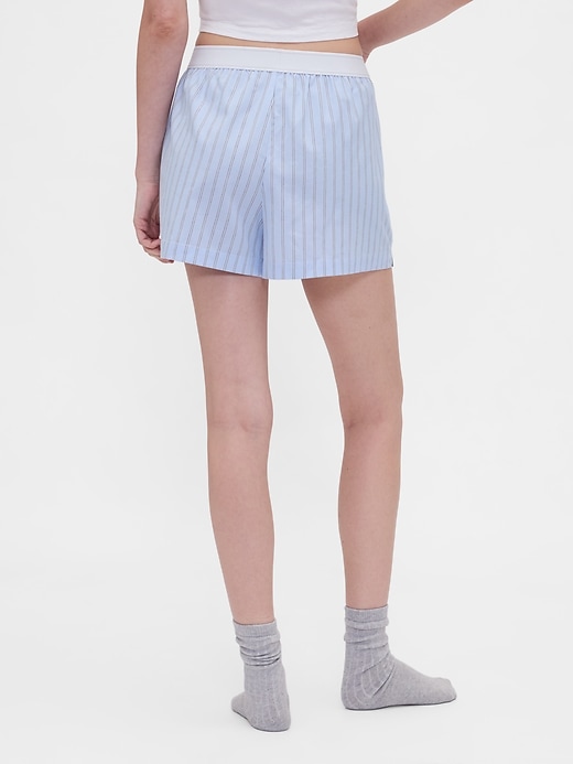 boxers de pyjama en popeline avec logo