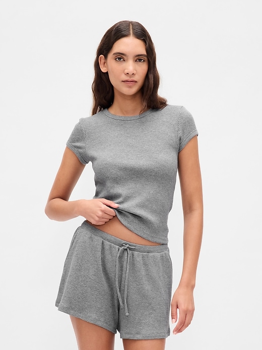 t-shirt pyjama gaufré