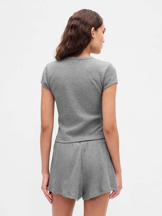 t-shirt pyjama gaufré
