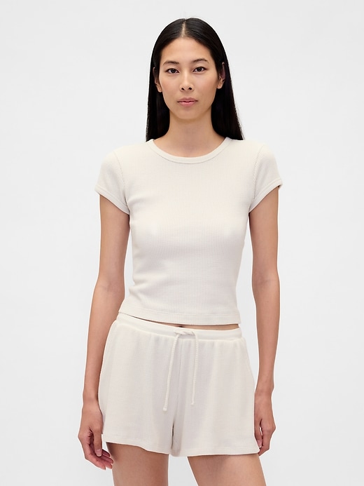 t-shirt pyjama gaufré