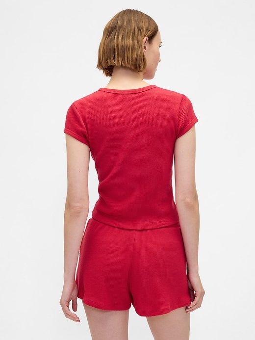 t-shirt pyjama gaufré