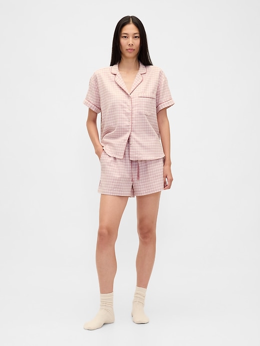 ensemble short de pyjama en flanelle ultra douce pour adulte