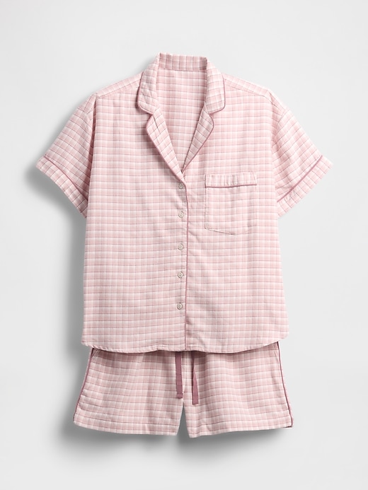 ensemble short de pyjama en flanelle ultra douce pour adulte