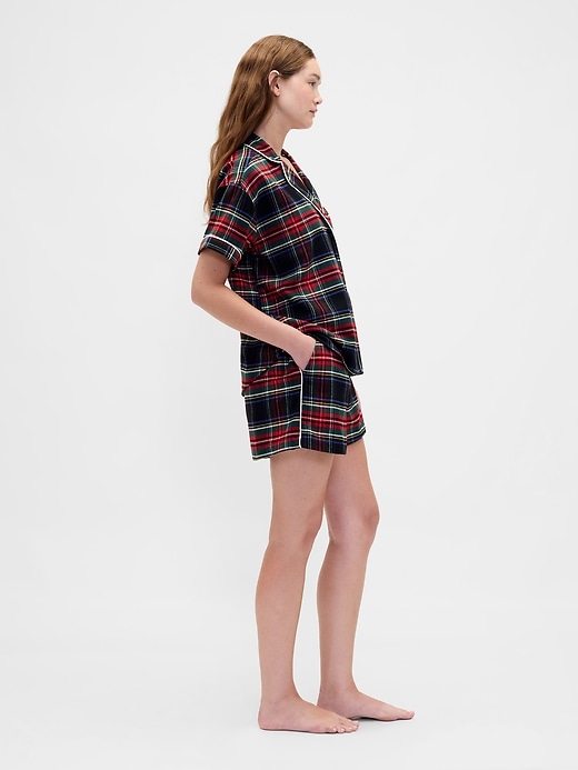 ensemble short de pyjama en flanelle ultra douce pour adulte