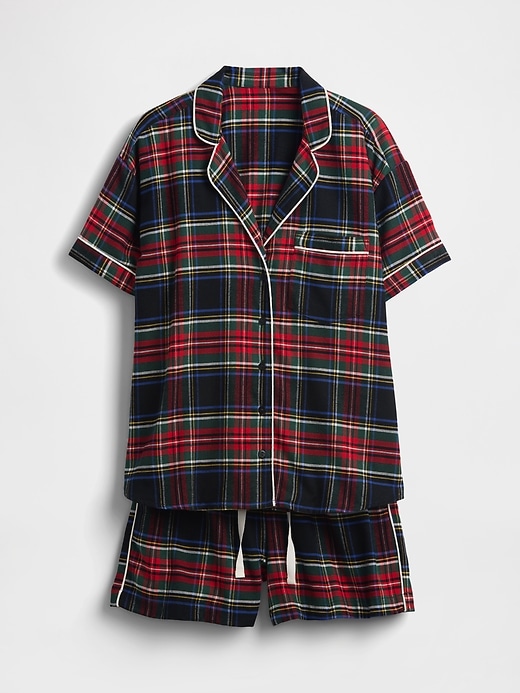 ensemble short de pyjama en flanelle ultra douce pour adulte