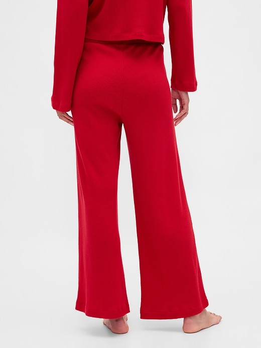 pantalon de pyjama gaufré à jambes larges
