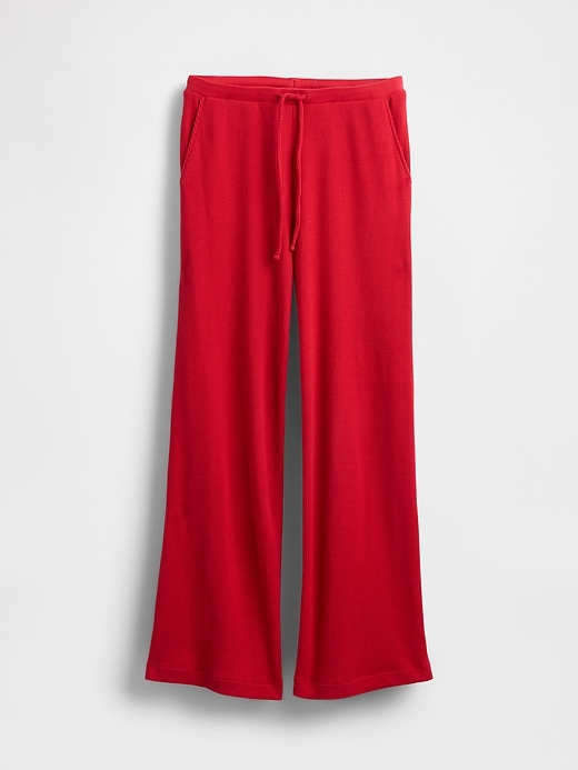 pantalon de pyjama gaufré à jambes larges