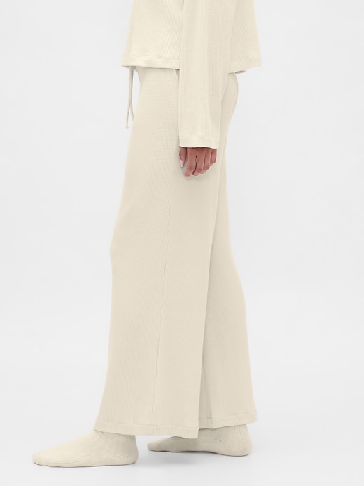 pantalon de pyjama gaufré à jambes larges