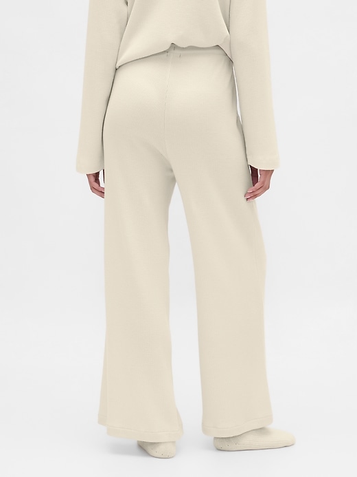 pantalon de pyjama gaufré à jambes larges