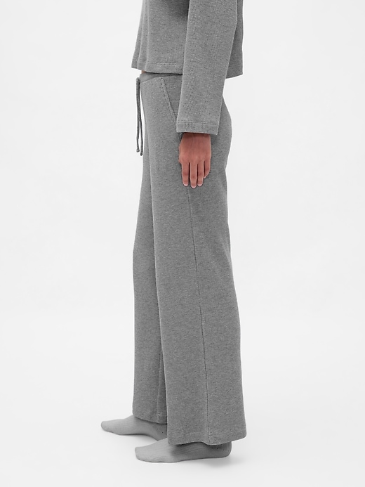 pantalon de pyjama gaufré à jambes larges