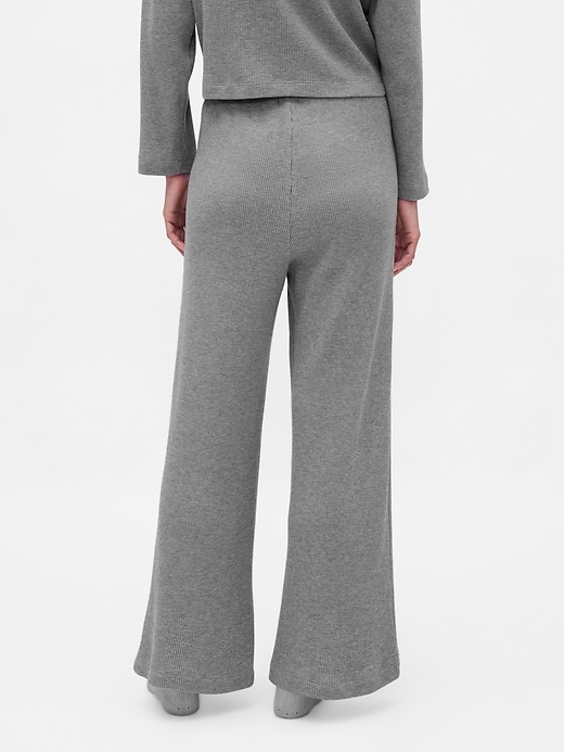 pantalon de pyjama gaufré à jambes larges
