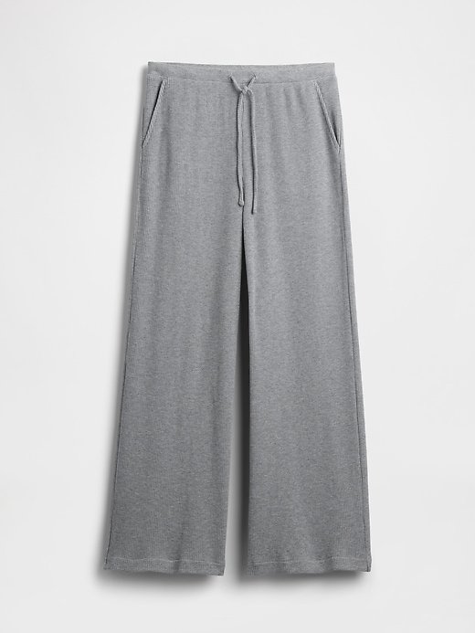 pantalon de pyjama gaufré à jambes larges