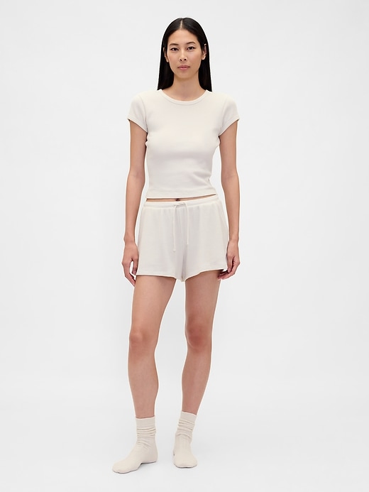 short de pyjama gaufré