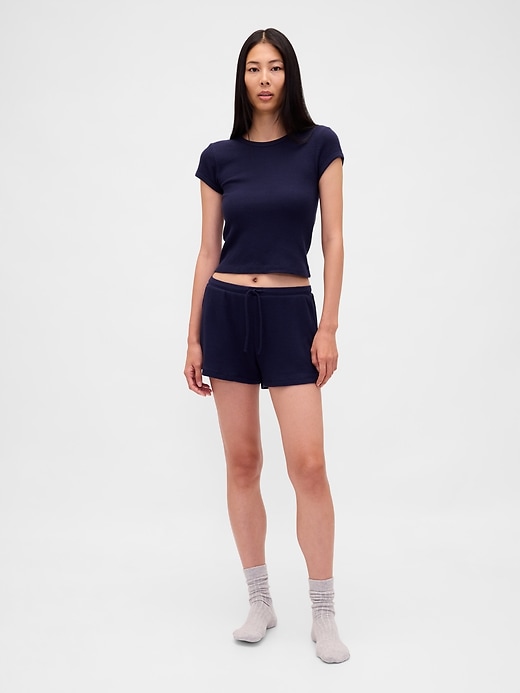 short de pyjama gaufré