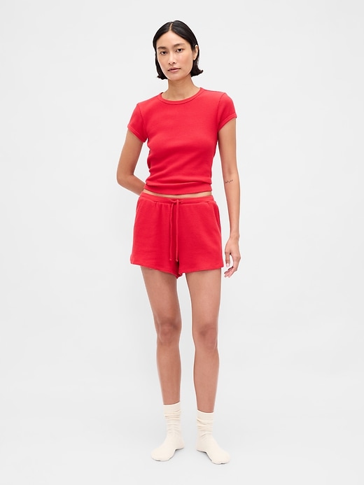 short de pyjama gaufré