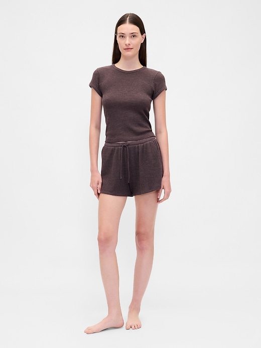 short de pyjama gaufré