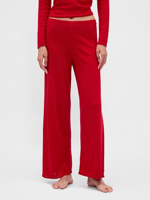 pantalon de pyjama léger cashsoft à motif cœur ajouré
