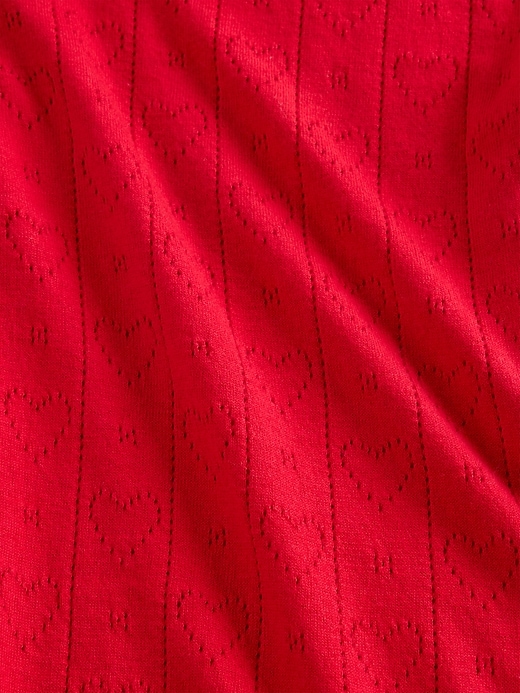 pantalon de pyjama léger cashsoft à motif cœur ajouré