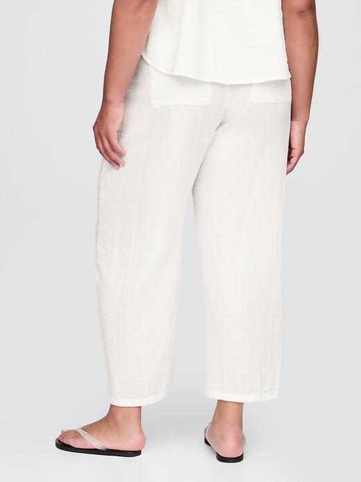 pantalon easy barrel en gaze de coton