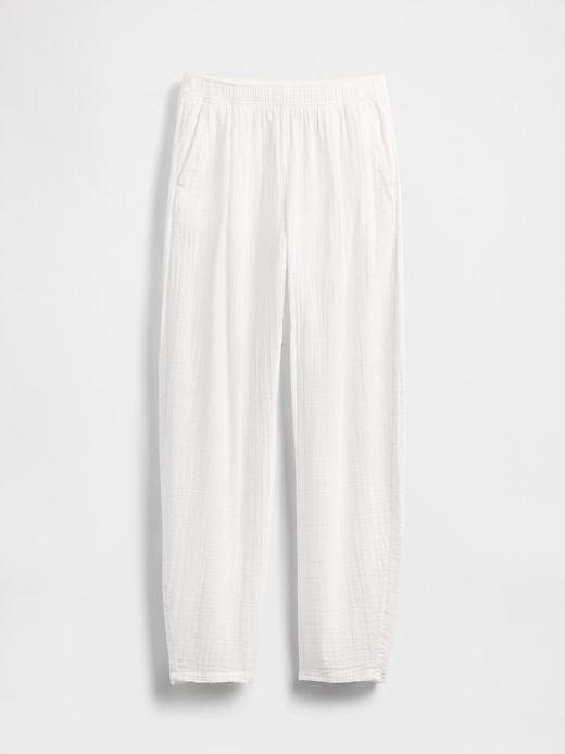 pantalon easy barrel en gaze de coton