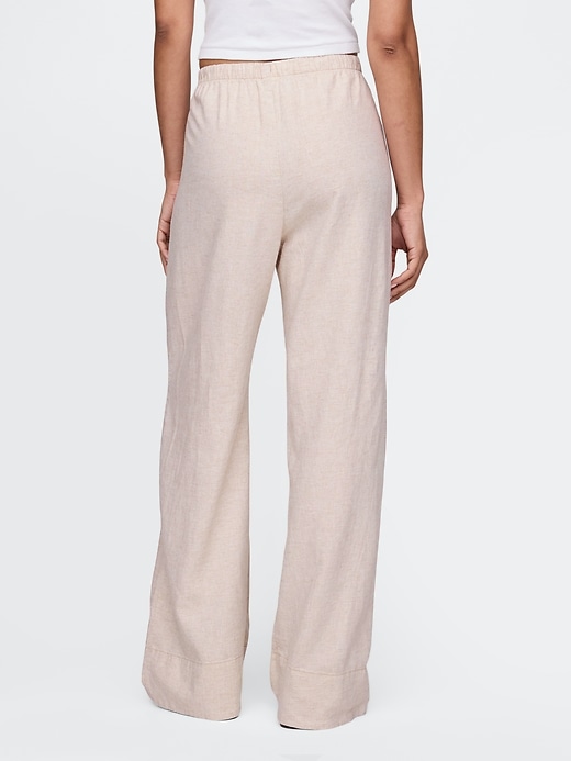 pantalon ample en lin mélangé