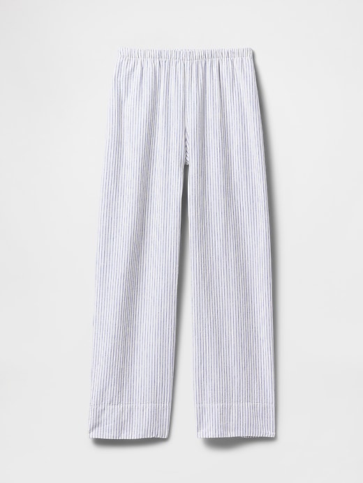 pantalon ample en lin mélangé