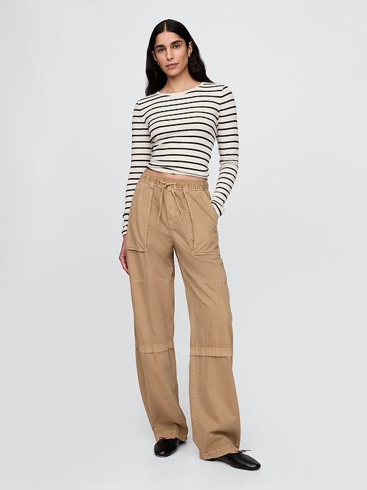 pantalon utilitaire taille mi-haute