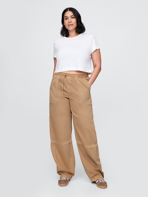 pantalon utilitaire taille mi-haute