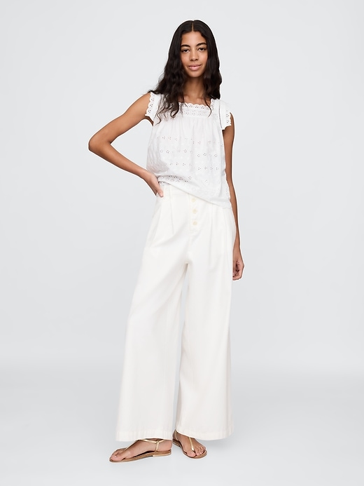 pantalon plissé taille haute gap × dÔen