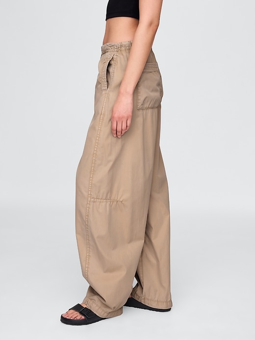 pantalon parachute taille mi-haute
