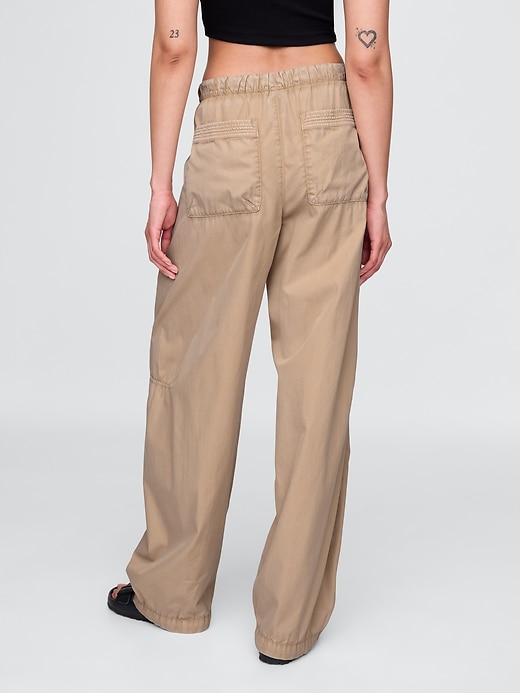 pantalon parachute taille mi-haute
