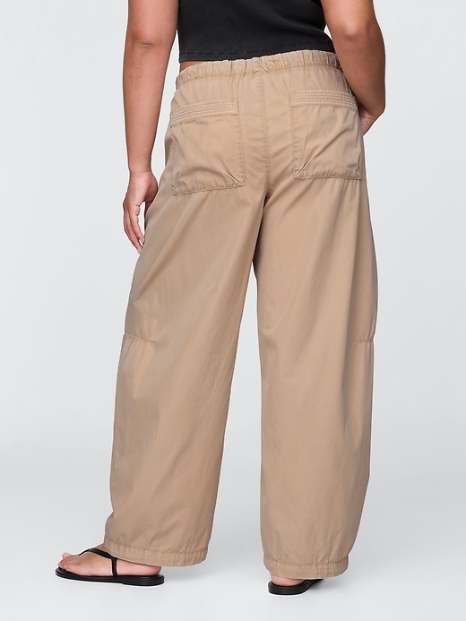 pantalon parachute taille mi-haute
