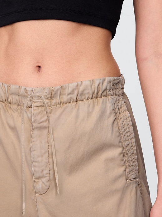 pantalon parachute taille mi-haute