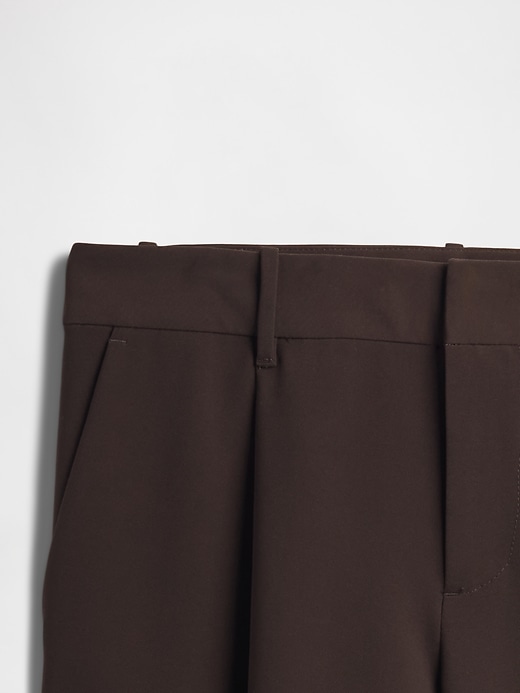 pantalon 365 à jambes larges plissées et taille basse